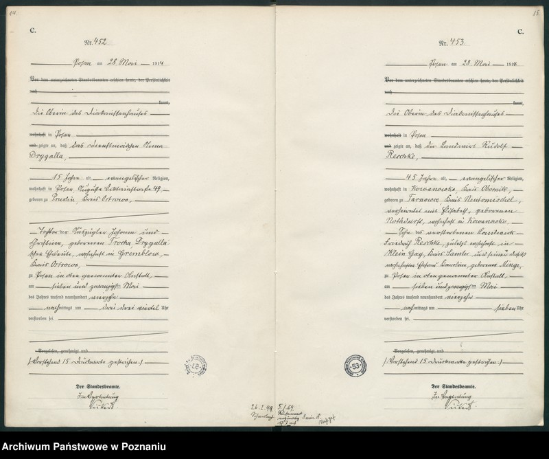 Obraz 10 z jednostki "Księga miejscowa zgonów tom II [Rejestr główny zgonów]"