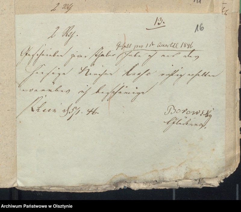 image.from.unit.number "Beläge zur Jahres Rechnung der Kirche zu Rhein für das Jahr 1846"
