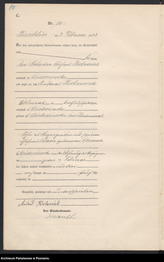 Obraz 13 z jednostki "Sterbe-Haupt-Register"