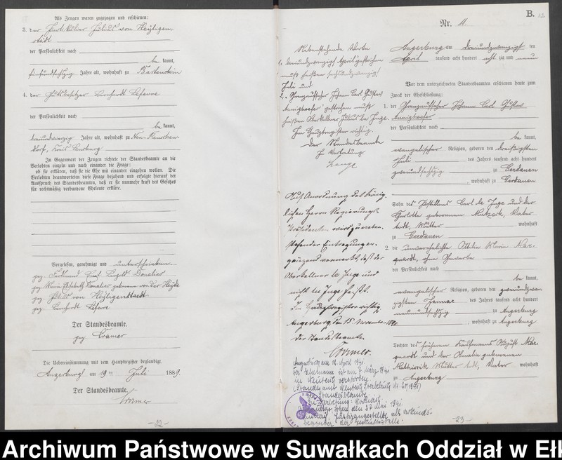image.from.unit.number "Heiraths-Neben-Register des Preussischen Standes-Amtes Angerburg Kreis Angerburg"