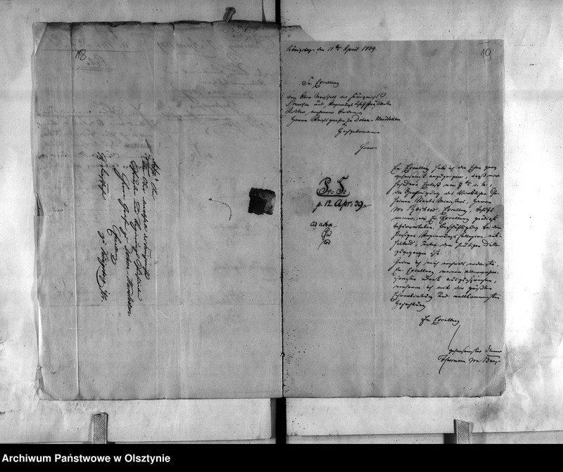 image.from.unit.number "Zulassung des Rittergutsbesitzers Lieutenant von Berg [Hermann] zu den Geschäften bei der Regierung"