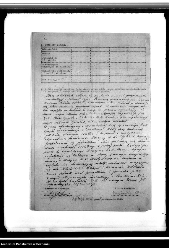 Obraz 6 z jednostki "Korespondencja Związku Strzeleckiego, sprawozdania, kwestionariusze ewidencyjne, rozkazy Komendy Powiatowej Związku Strzeleckiego w Koninie i podległych jej oddziałów"