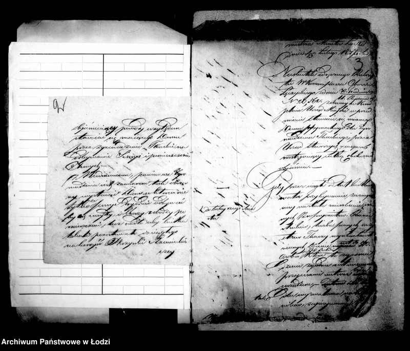 Obraz 7 z jednostki "Akta archiwum ławnika czynnego tyczące się wystawienia domu cechowego przez tkaczy w mieście Łodzi"