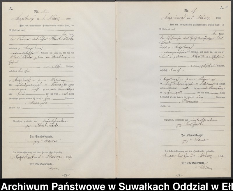 image.from.unit.number "Geburts-Neben-Register des Preussischen Standes-Amtes Angerburg Kreis Angerburg"