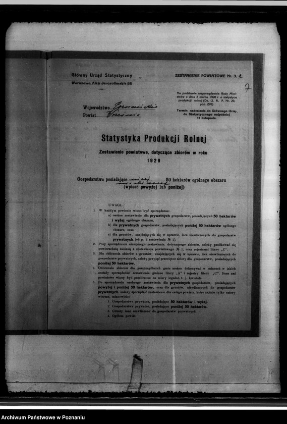 Obraz 11 z jednostki "/Statystyka produkcji rolnej - zestawienie powiatowe - Września/"