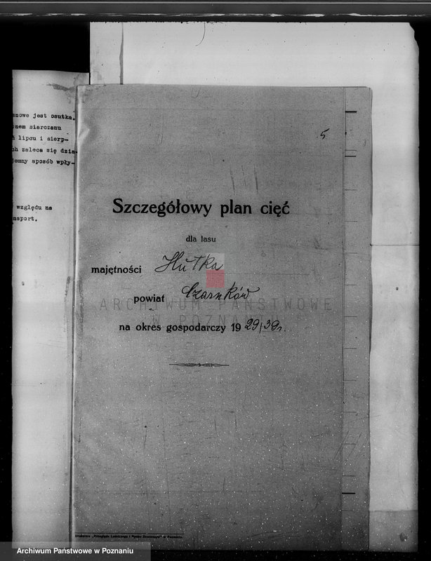 Obraz 9 z jednostki "/Nadzór nad gospodarką leśną w majętności Hutka w powiecie czarnkowskim"