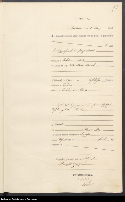 Obraz 19 z jednostki "Sterbe-Haupt-Register"