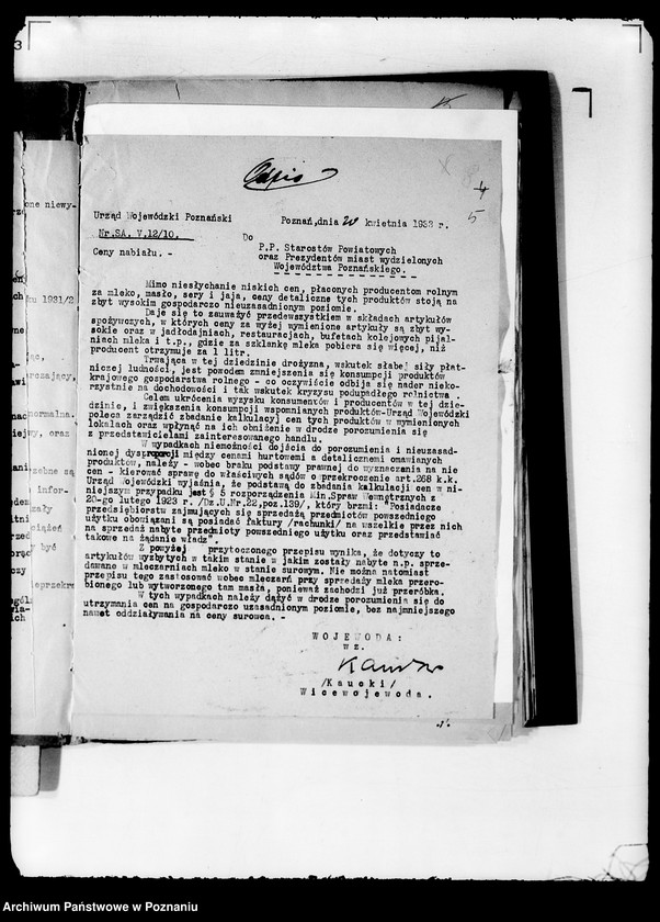 Obraz 11 z jednostki "/Pisma ogólne wojewody, materiały dotyczące starostów i wojewodów itp../"