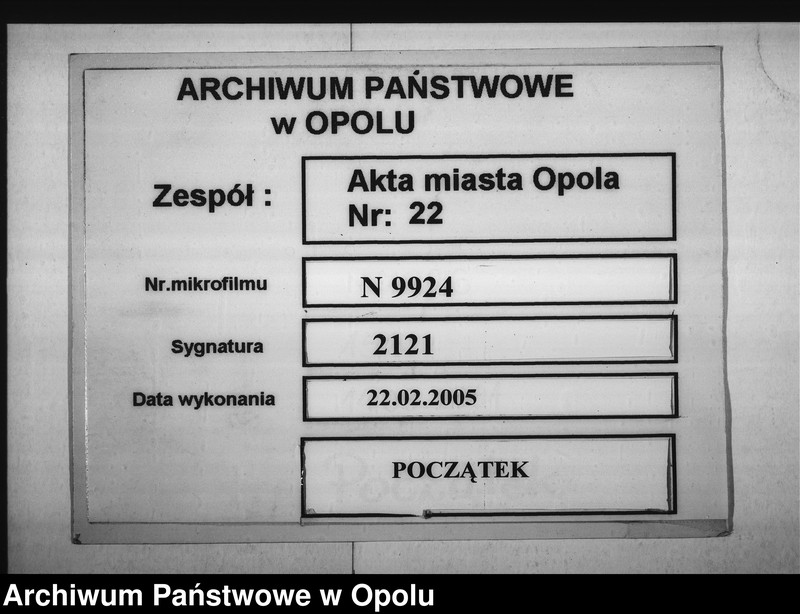 Obraz 1 z jednostki "Acta des Magistrats zu Oppeln betreffend die Schankanlage in dem Ringhause No 13"