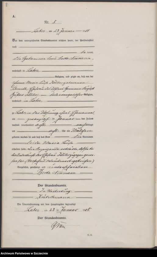 Obraz 11 z jednostki "Geburtsregister"