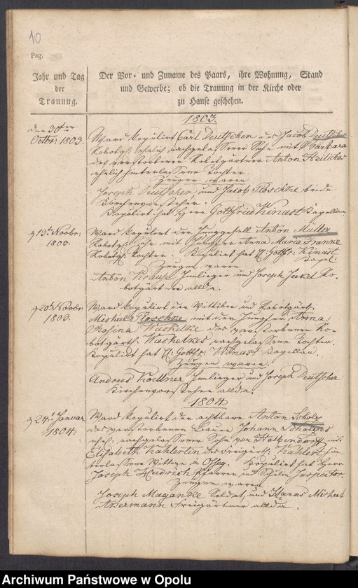 image.from.unit.number "Copulations-Buch von Osseg vom Jahre 1798 - [1873] [Kościół filialny w Osieku Grodkowskim parafii rzymskokatolickiej w Lipowej]"