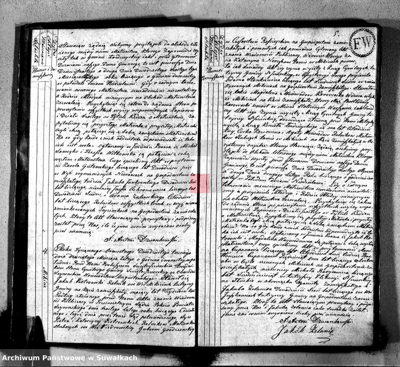 image.from.unit.number "Akta zaślubionych w roku 1823 urzędnika stanu cywilnego gminy święto jeziorskiey w obwodzie seyneńskim województwa augustowskiego"