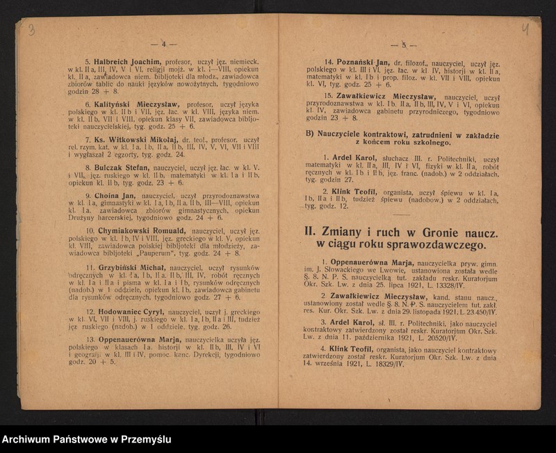 image.from.unit.number "IV Sprawozdanie Dyrekcji Gimnazjum Państwowego im. Kornela Ujejskiego w Kamionce Strumiłowej za rok szkolny 1921/22"