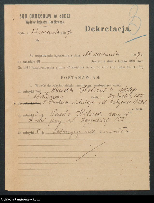 Obraz 5 z jednostki "Wanda Hilszer - sklep spożywczy"