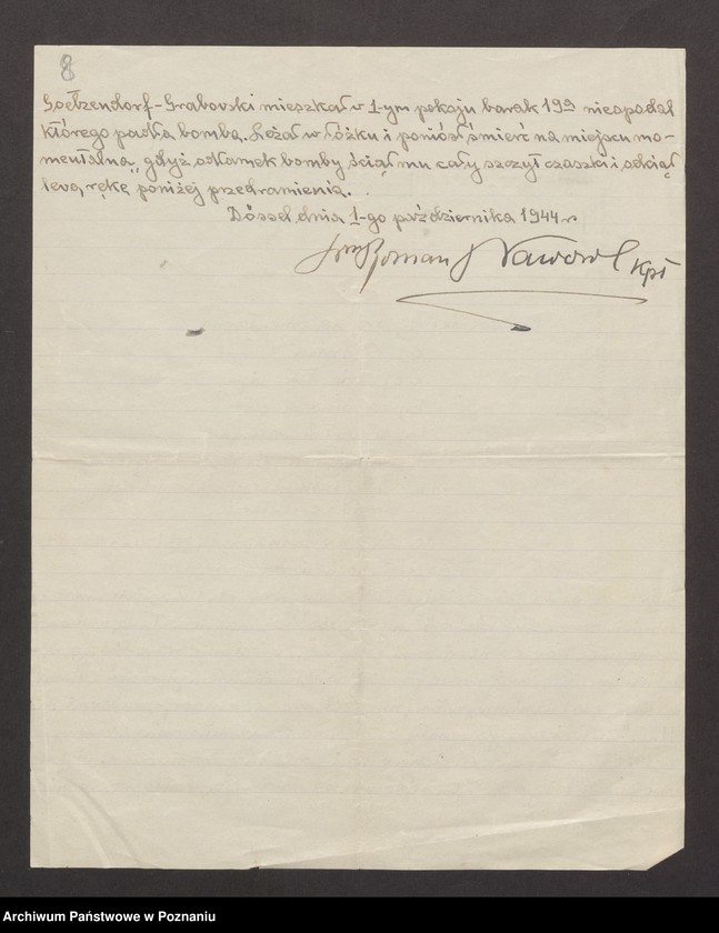 Obraz 11 z jednostki "Materiały dotyczące śmierci Tadeusza Goetzendorf-Grabowskiego w Oflagu VIB w Dössel"