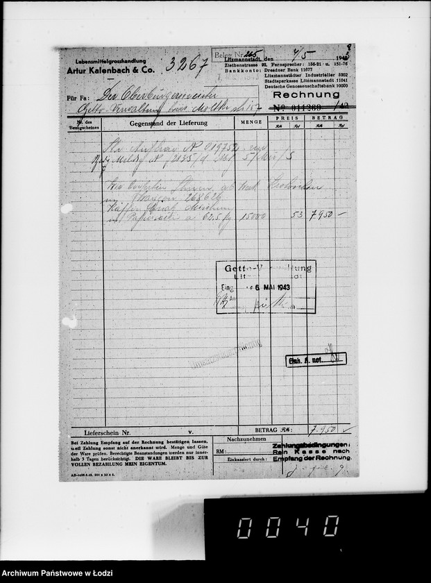 image.from.unit.number "Lebensmitteleinkauf. Aufträge, [Lieferscheinen und Rechnungen] 19751-19770"