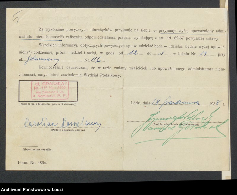 image.from.unit.number "Księga inwentarzowa nieruchomości m. Łodzi ul. Gdańska"