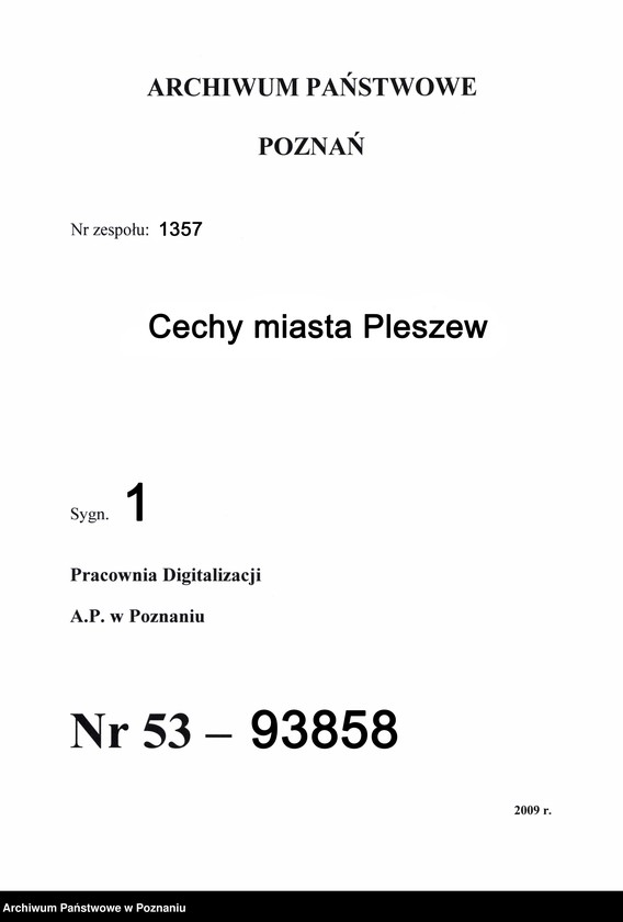 image.from.unit.number "Statut der Schmiede - Schlosser und Nagelschmiede-Innung zu Pleschen."