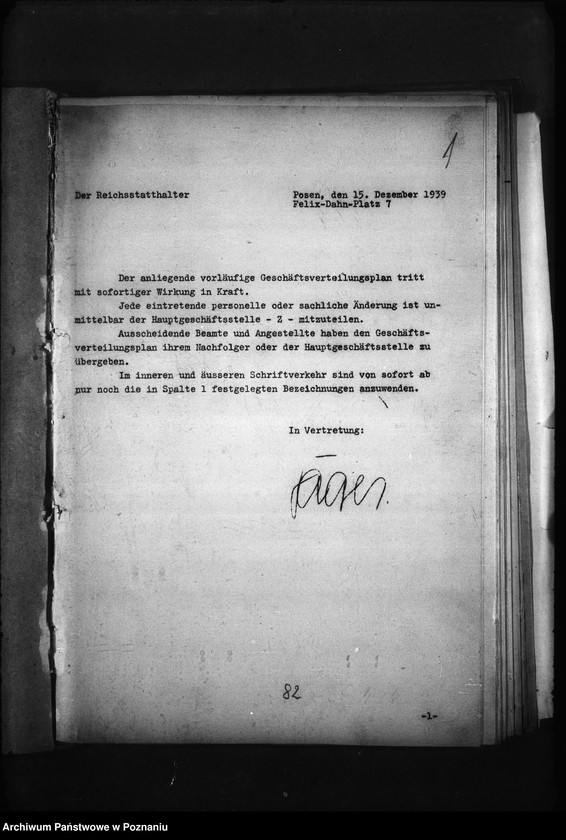 Obraz 5 z jednostki "Geschäftsverteilungsplan (urzędu namiestnika)"