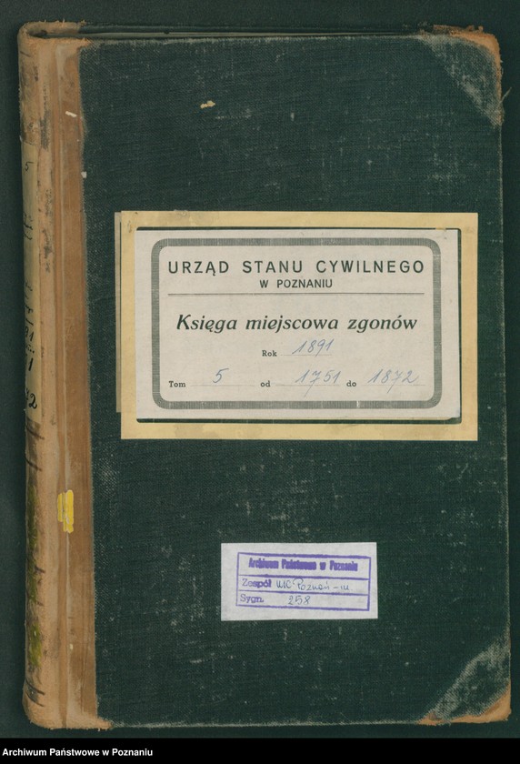 Obraz 2 z jednostki "Księga zgonów t. V"