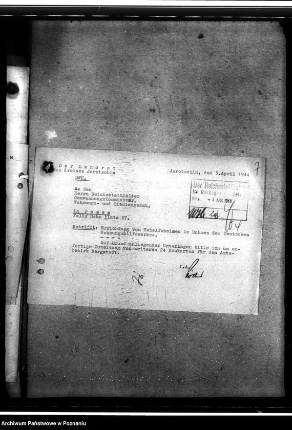 Obraz 11 z jednostki "Errichtung von Behelfsheimen des DWH. Baukarten"