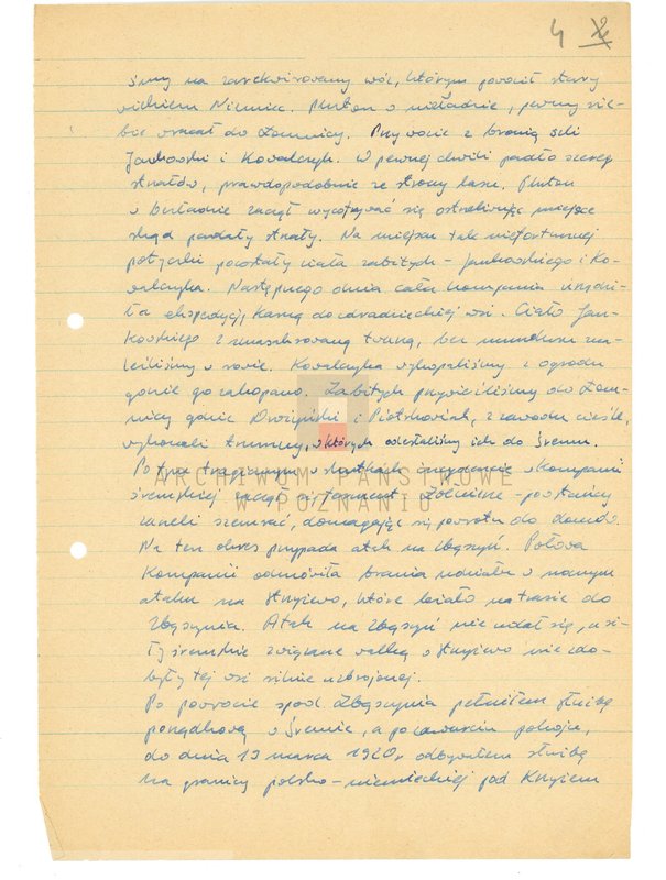 Obraz 14 z jednostki "Relacje i wspomnienia dotyczące powstania wielkopolskiego: 1. Zbąszyń, powiat Nowy Tomyśl, województwo poznańskie, 2. Zdziechowa, powiat Gniezno, województwo poznańskie, 3. Zduny, powiat Krotoszyn, województwo poznańskie."