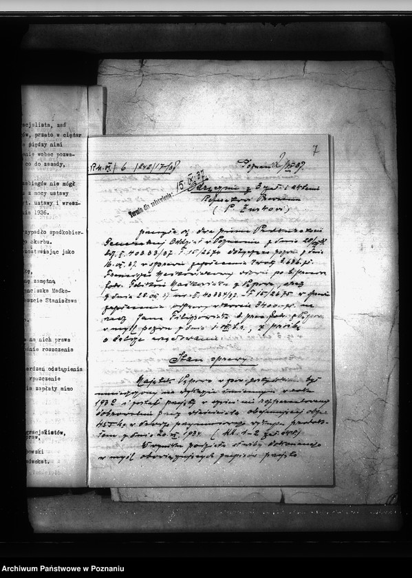 Obraz 11 z jednostki "Franciszka Maćkowiaka c/a Skarb Państwa odprawa z art. 44 Pępowo powiatu gostyńskiego"