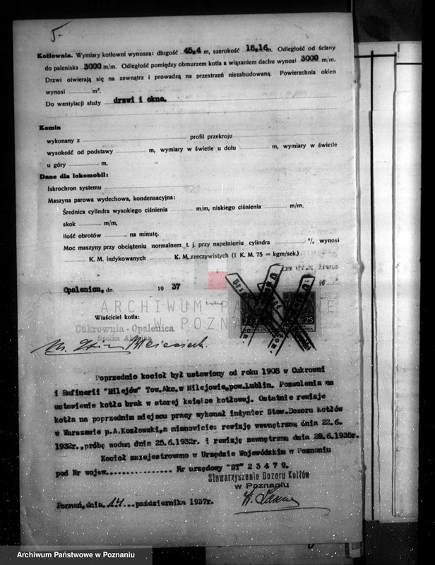 Obraz 9 z jednostki "Cukrownia Opalenica Spółka Akcyjna, nr woj. 6832"