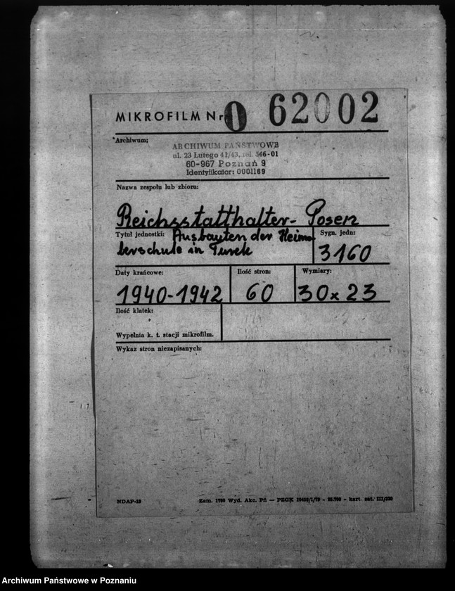 Obraz 2 z jednostki "Ausbauten der Heimoberschule in Turek"