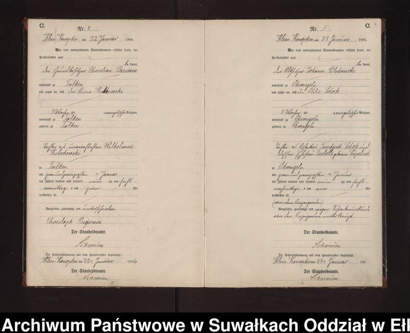 image.from.unit.number "Sterbe-Neben-Register des Preussischen Standes-Amtes Gross Konopken Kreis Loetzen"
