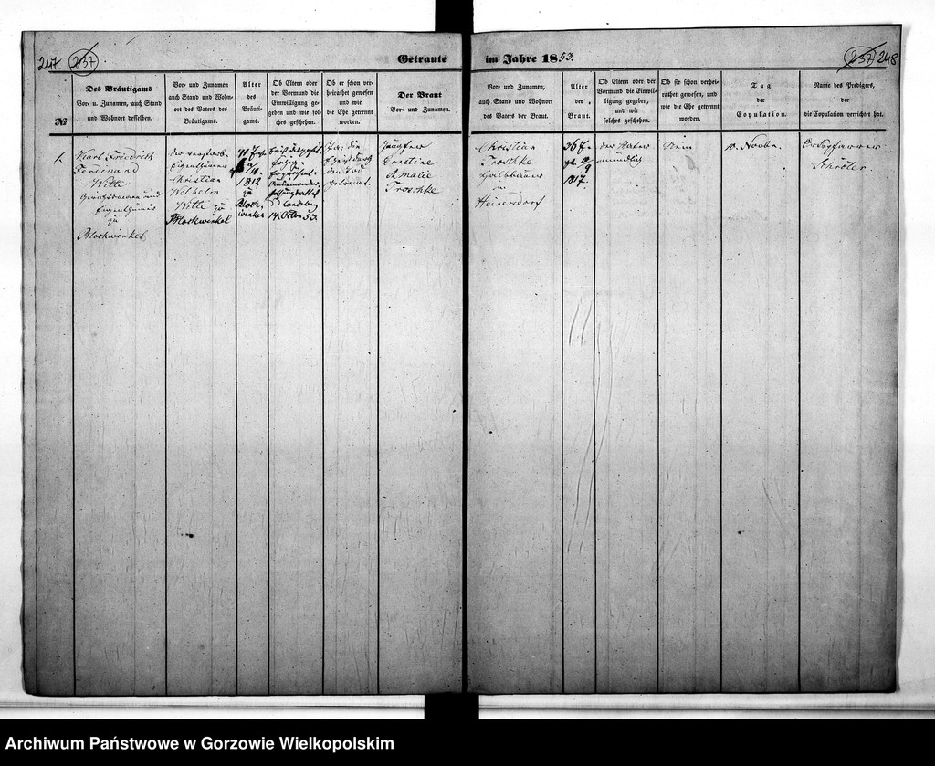 image.from.unit.number "Duplikate der Kirchenbücher von der Parochie Kladow: Kladow (Kłodawa), Heinersdorf (Chwalęcice), Himmelstädt (Mironice), Marienspring (Marzęcin)"