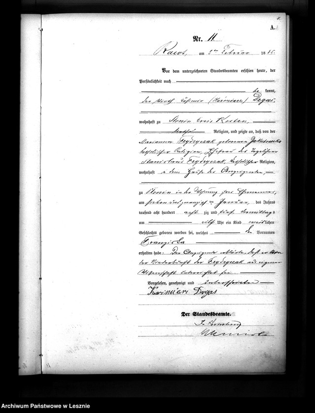 Obraz 14 z jednostki "[Księga urodzeń]"