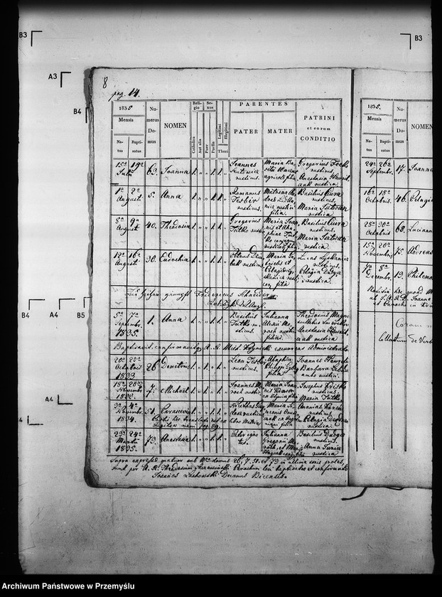 Obraz 14 z jednostki "[Kopie ksiąg metrykalnych parafii Regetów Wyżny z filiami Regetów Niżny, Skwirtne (dekanat Gorlice)]"
