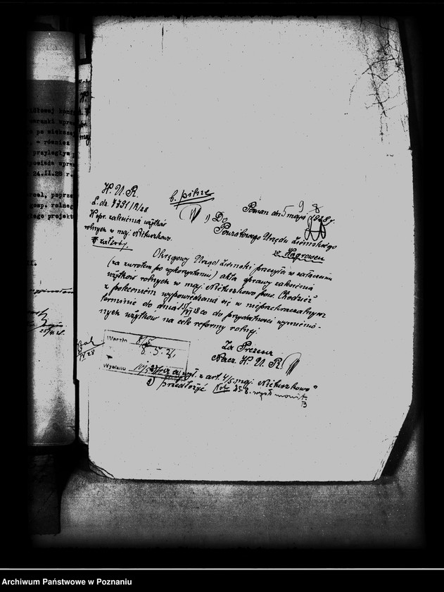 Obraz 12 z jednostki "/Majętność Nietuszkowo powiat chodzieski wyłączenie z art.. 4 i 5/ ustawy o wykonaniu reformy rolnej"