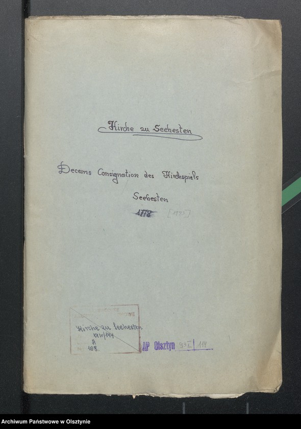 image.from.unit.number "Decems Consignation des Kirchspiels Seehesten"