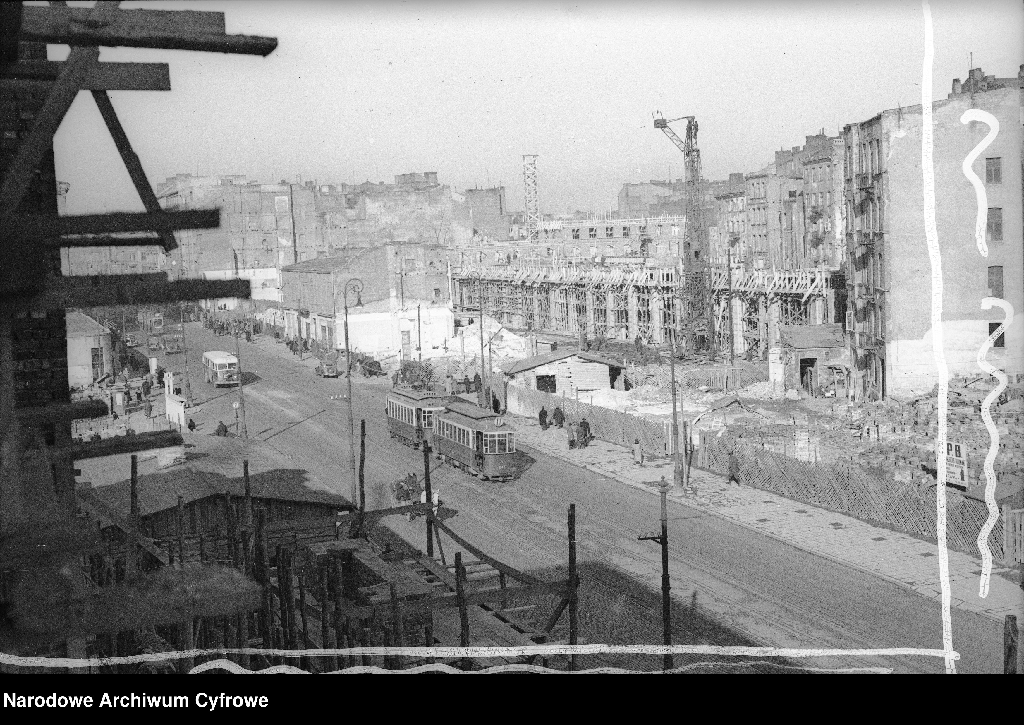 Skan z jednostki: Budowa Marszałkowskiej Dzielnicy Mieszkaniowej [MDM] w Warszawie