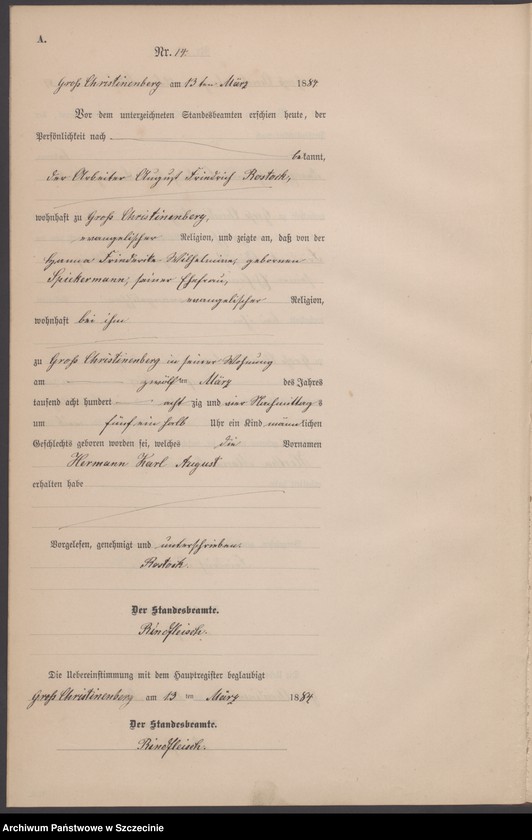 Obraz 17 z jednostki "Geburts-Register (Neben-Register)"