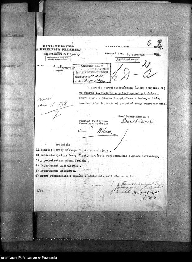 Obraz 10 z jednostki "Sprawy szczegółowo adm. Aprowizacja Górnego Śląska"