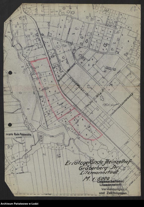 Obraz 19 z jednostki "Ruda Pabianicka Ersatzgelände Heinzelhof Gräberberg Strasse Litzmannstadt"
