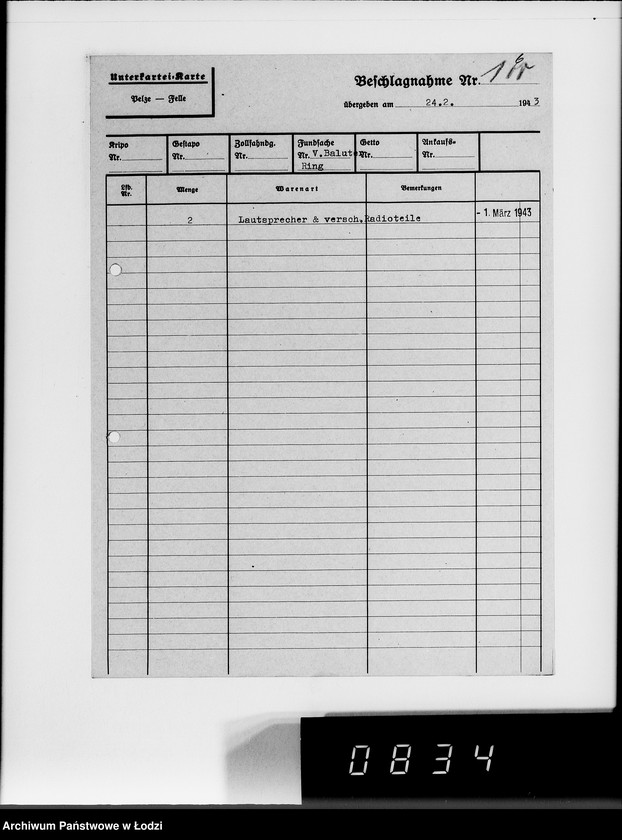 image.from.unit.number "Allgemeine Rechnungen. Durchschläge nr 5. [Kartoteka i zestawienia skonfiskowanych przedmiotów]"