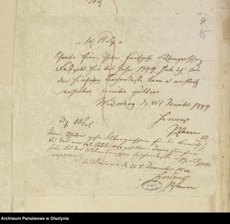 image.from.unit.number "Rechnung der Kirchenkasse zu Widminnen für das Jahr 1844"
