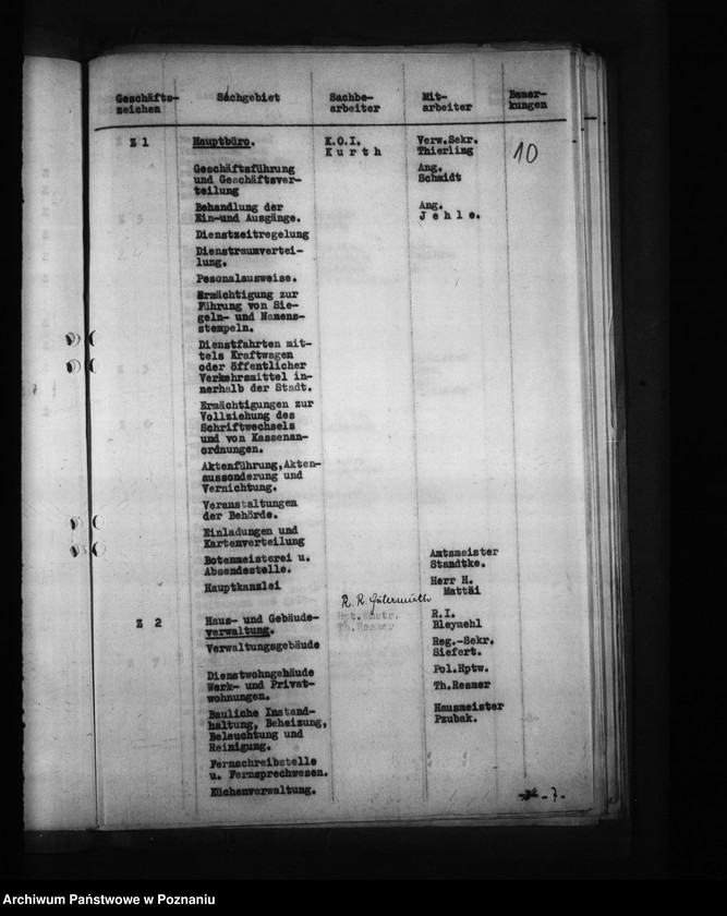 Obraz 14 z jednostki "Geschäftsverteilungsplan (urzędu namiestnika)"