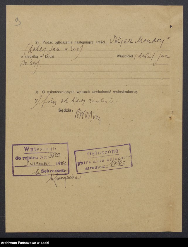 Obraz 11 z jednostki "Eljasz Mondry- sprzedaż odpadków własnych i bawełnianych"