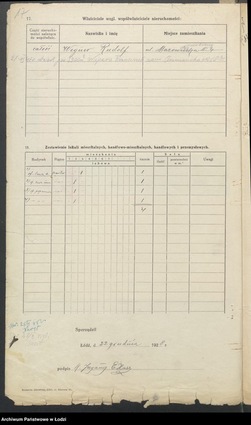 image.from.unit.number "Księga inwentarzowa nieruchomości m. Łodzi ul. Mazowiecka"