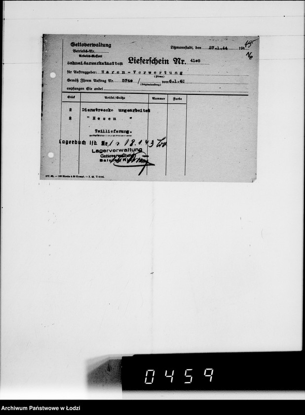 Obraz 19 z jednostki "Nicht erledigte Lieferscheine"