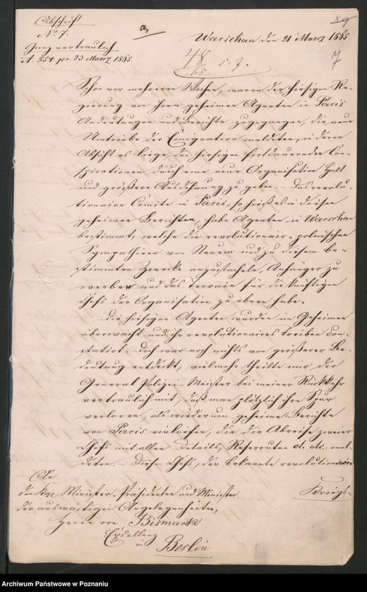 Obraz 11 z jednostki "Der wiederholte Versuch der polnischen Emigration eine neue revolutionäre Organisation in den ehemaligen polnischen Landesteilen zu bewirken."