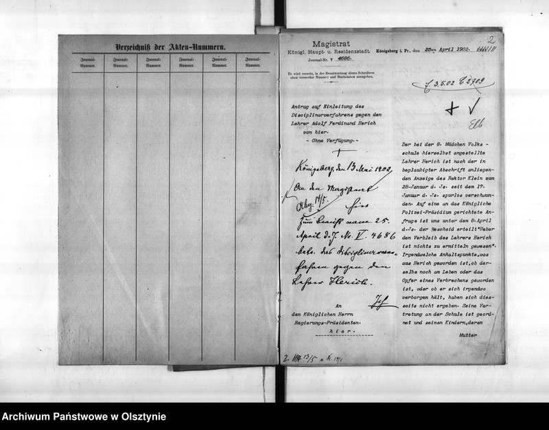 image.from.unit.number "Disciplinarverfahren wieder den Lehrer Herich [Adolf Ferdinand]"