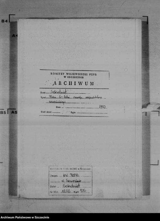 Obraz 4 z jednostki "Plan 6-letni rozwoju województwa szczecińskiego"