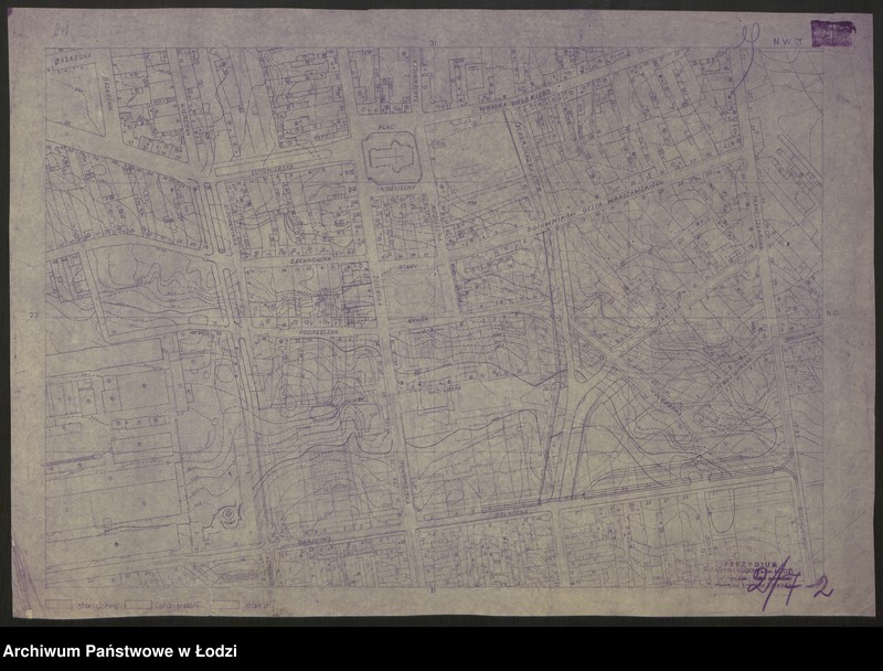 Obraz 3 z jednostki "Plan m. Łodzi 1:2000, odbitka. Sekcja NW21"