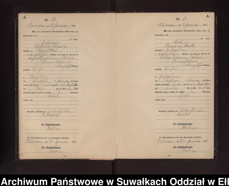 image.from.unit.number "Geburts-Neben-Register des Preussischen Standes-Amtes Rydzewen Kreis Loetzen"